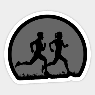 Jogging Couple Sticker